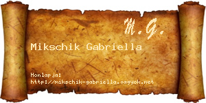 Mikschik Gabriella névjegykártya