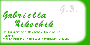gabriella mikschik business card